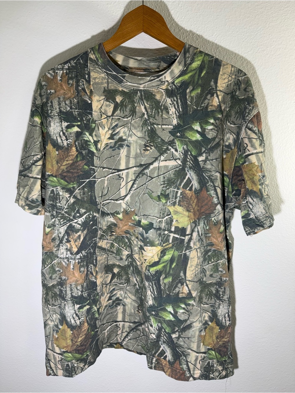 PacSun Mens Short Sleeve Camo Tee Green Brown Tan Camouflage T-Shirt Size M